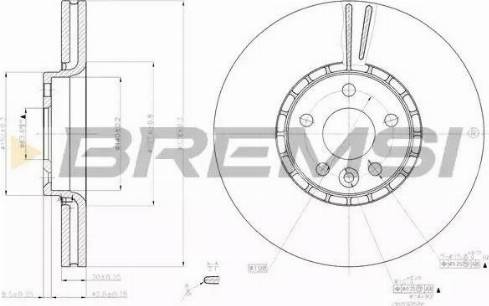 Bremsi DBB801V - Тормозной диск autospares.lv