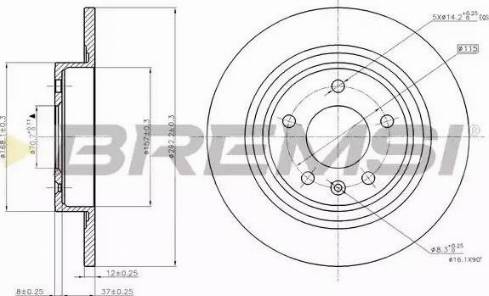 Bremsi DBB871S - Тормозной диск autospares.lv