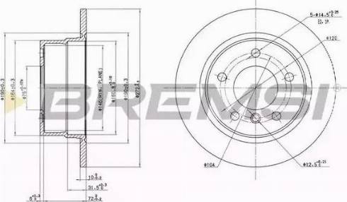 Bremsi DBB361S - Тормозной диск autospares.lv