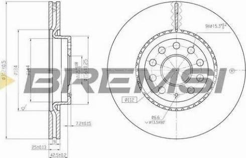 Bremsi DBB305V - Тормозной диск autospares.lv