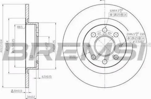 Bremsi DBB299S - Тормозной диск autospares.lv