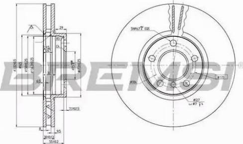 Bremsi DBB256V - Тормозной диск autospares.lv