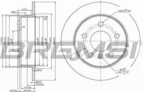 Bremsi DBB258S - Тормозной диск autospares.lv