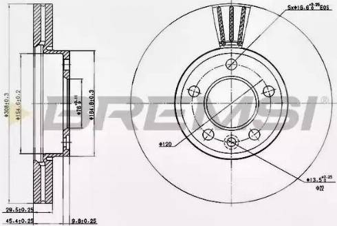 Bremsi DBB253V - Тормозной диск autospares.lv