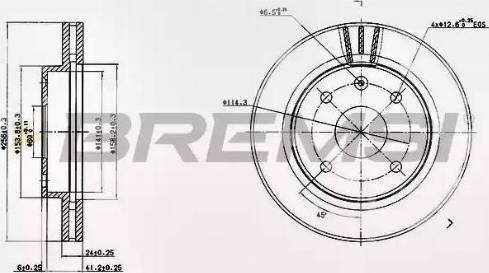 Bremsi DBB257V - Тормозной диск autospares.lv