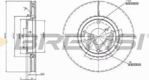 Bremsi DBB261V - Тормозной диск autospares.lv