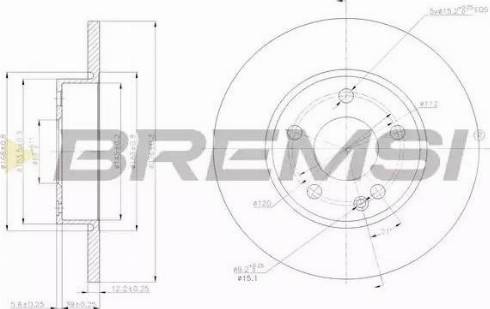 Bremsi DBB219S - Тормозной диск autospares.lv