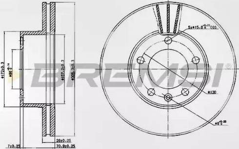 Bremsi DBB217V - Тормозной диск autospares.lv