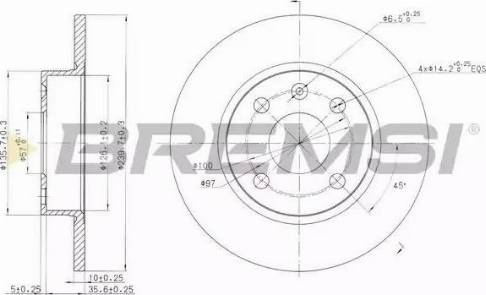 Bremsi DBB283S - Тормозной диск autospares.lv