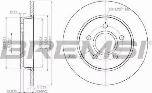 Bremsi DBB226S - Тормозной диск autospares.lv