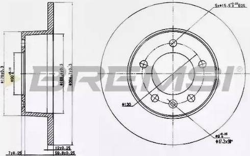 Bremsi DBB272S - Тормозной диск autospares.lv