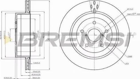 Bremsi DBB751V - Тормозной диск autospares.lv