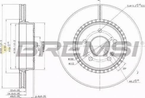 Bremsi DBB764V - Тормозной диск autospares.lv