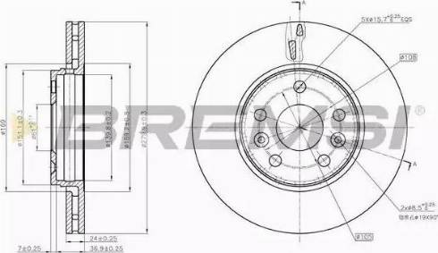 Bremsi DBB733V - Тормозной диск autospares.lv