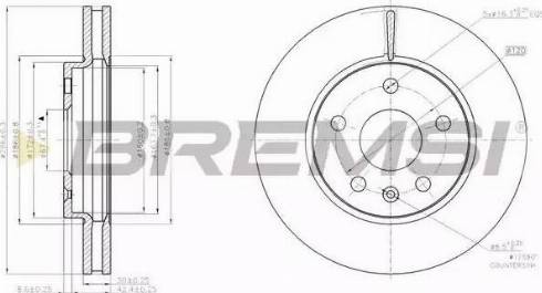 Bremsi DBB721V - Тормозной диск autospares.lv