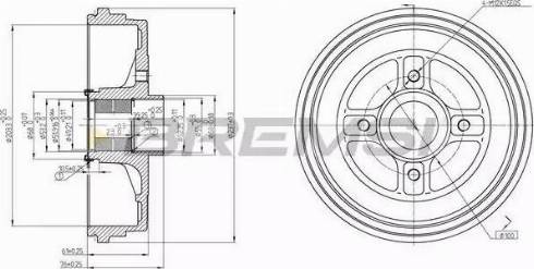 Bremsi DR5665 - Тормозной барабан autospares.lv