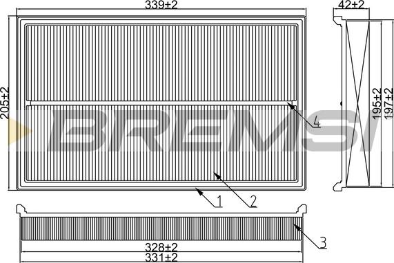 Bremsi FA1655 - Воздушный фильтр, двигатель autospares.lv