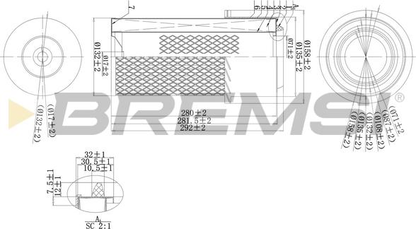 Bremsi FA1669 - Воздушный фильтр, двигатель autospares.lv
