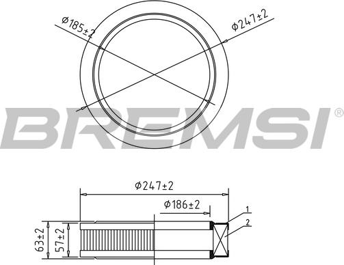 Bremsi FA1631 - Воздушный фильтр, двигатель autospares.lv