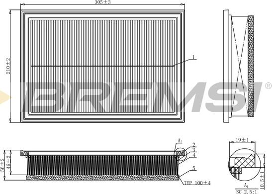 Bremsi FA1158 - Воздушный фильтр, двигатель autospares.lv