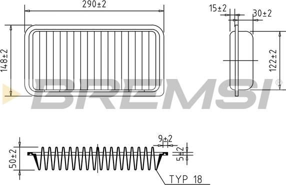 Bremsi FA1272 - Воздушный фильтр, двигатель autospares.lv