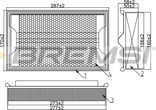 Bremsi FA2049 - Воздушный фильтр, двигатель autospares.lv