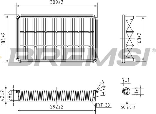 Bremsi FA2275 - Воздушный фильтр, двигатель autospares.lv