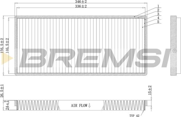 Bremsi FC0956C - Фильтр воздуха в салоне autospares.lv