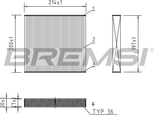 Bremsi FC0905 - Фильтр воздуха в салоне autospares.lv