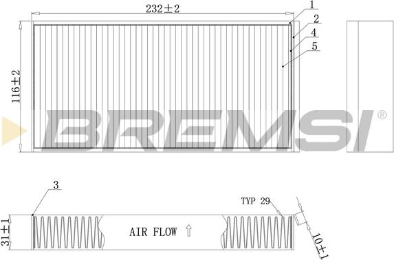 Bremsi FC0914A - Фильтр воздуха в салоне autospares.lv