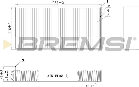 Bremsi FC0914 - Фильтр воздуха в салоне autospares.lv