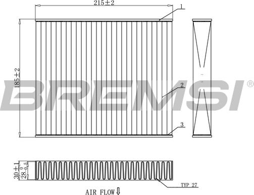 Bremsi FC0910C - Фильтр воздуха в салоне autospares.lv