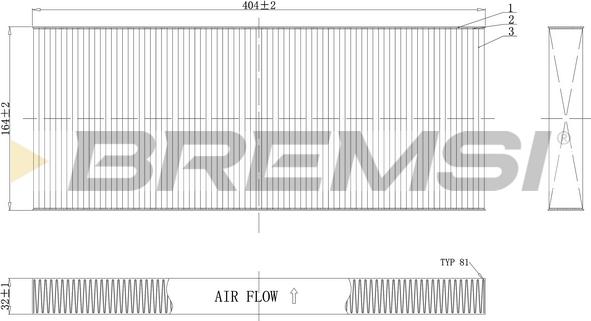 Bremsi FC0984 - Фильтр воздуха в салоне autospares.lv