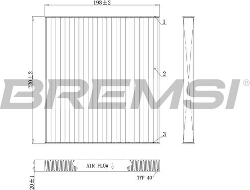 Bremsi FC0498 - Фильтр воздуха в салоне autospares.lv