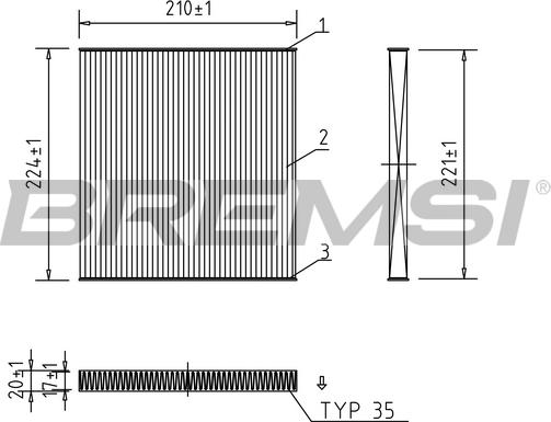 Bremsi FC0445 - Фильтр воздуха в салоне autospares.lv