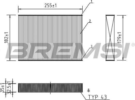 Bremsi FC0462 - Фильтр воздуха в салоне autospares.lv