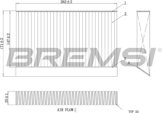 Bremsi FC0408C - Фильтр воздуха в салоне autospares.lv