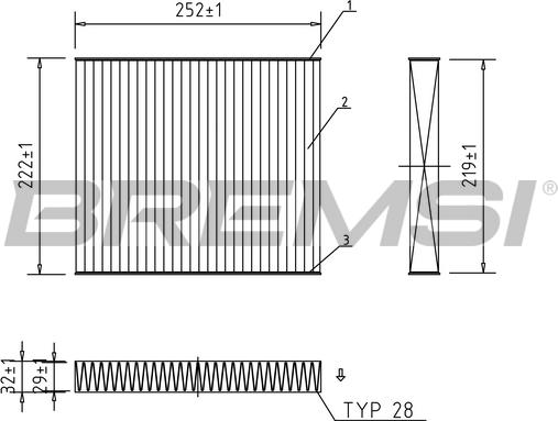 Bremsi FC0416A - Фильтр воздуха в салоне autospares.lv