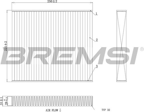 Bremsi FC0416C - Фильтр воздуха в салоне autospares.lv