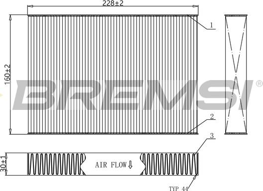 Bremsi FC0481C - Фильтр воздуха в салоне autospares.lv