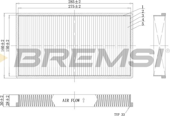 Bremsi FC0488C - Фильтр воздуха в салоне autospares.lv