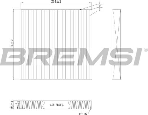 Bremsi FC0439C - Фильтр воздуха в салоне autospares.lv