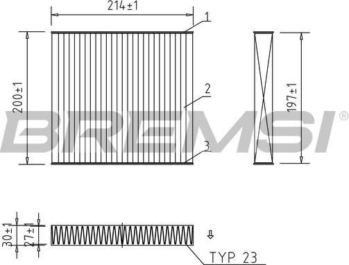 Bremsi FC0434C - Фильтр воздуха в салоне autospares.lv