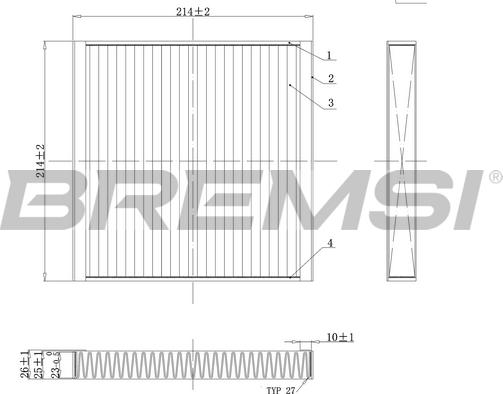 Bremsi FC0437C - Фильтр воздуха в салоне autospares.lv