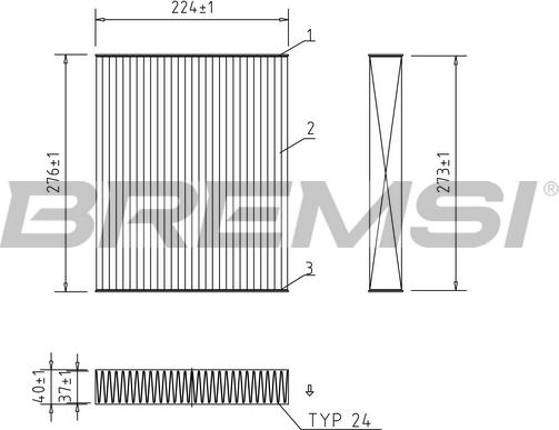 Bremsi FC0422C - Фильтр воздуха в салоне autospares.lv