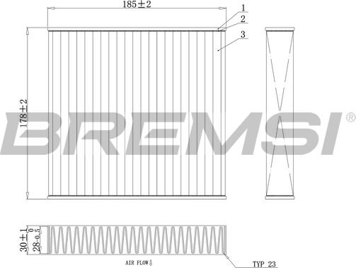 Bremsi FC0427A - Фильтр воздуха в салоне autospares.lv