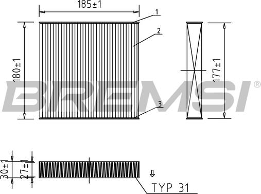 Bremsi FC0427 - Фильтр воздуха в салоне autospares.lv