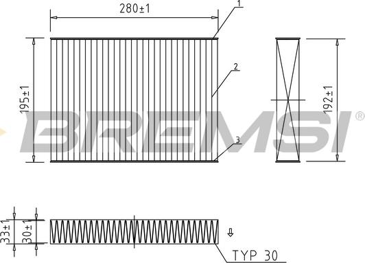 Bremsi FC0470C - Фильтр воздуха в салоне autospares.lv