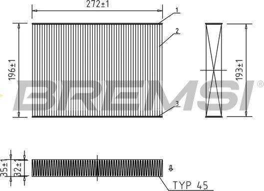 Bremsi FC0470 - Фильтр воздуха в салоне autospares.lv