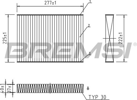 Bremsi FC0472C - Фильтр воздуха в салоне autospares.lv